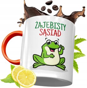 Narancssárga Bögre Szomszédnak Ajándék fényképes nyomattal