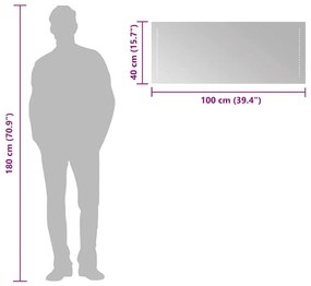 LED-es fürdőszobatükör 100x40cm