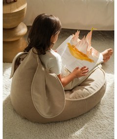 Bézs bársony gyerek babzsákfotel Bunny – Wigiwama