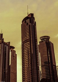 Poszter 21x29,7cm Panoráma Sanghaj 2, Assaf Frank