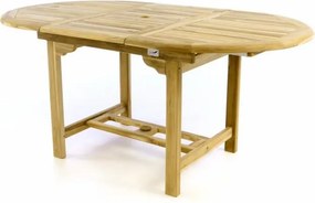 DIVERO Kerti asztal 120/170cm tíkfa