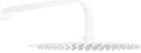 Mexen Slim esőfej 25 cm zuhanykarral 40 cm, fehér, 79225211-20