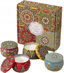 4 db-os illatgyertya szett Szójagyertya Jázmin szantálfa frézia rózsa