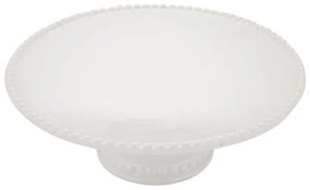 Krém fehér porcelán talpas tortatál / süteményes tál - 27,5 cm
