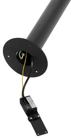 Design kültéri oszloplámpa fekete 100 cm IP44 - Morty