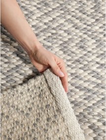 Világosszürke-krémszínű kézi szövésű gyapjú szőnyeg 140x200 cm Lyon Beans – Elle Decoration