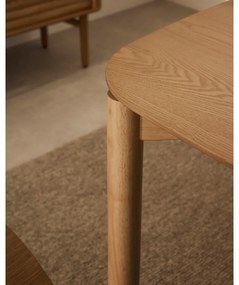 Étkezőasztal kőrisfa dekorral 90x160 cm Indara – Kave Home