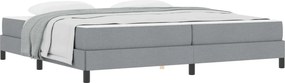 vidaXL Boxrugós ágy matracmal Világosszürke 200 x 200 cm szövet
