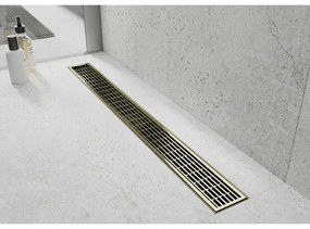 Mexen Flat 360°, rozsdamentes acél zuhanyfolyó, M33 modell 70 cm, arany fényes, 1533070-40