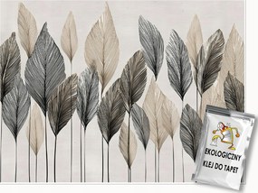 Fotótapéta Levelek Absztrakt Bézs Boho Falra Hálószoba Nappali 400x280