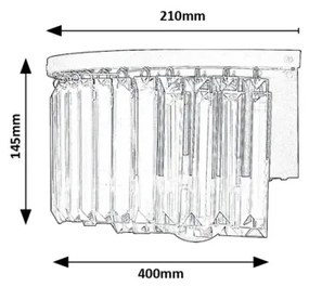 Rabalux 71092 - Fali lámpa ELOISA 1xE27/25W/230V