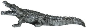 Krokodil figura Műanyag Ezüst 20,5x67x18,5cm