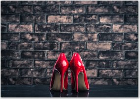 Üveg falpanel Piros gombostűk Ragasztó Ingyenes