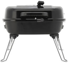 Hordozható faszenes grill fekete