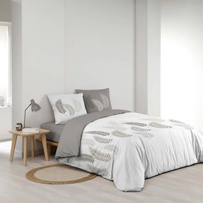Fehér-szürke kétszemélyes pamut ágyneműhuzat 200x200 cm Goyave – douceur d'intérieur