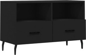 vidaXL fekete szerelt fa TV-szekrény 80 x 36 x 50 cm