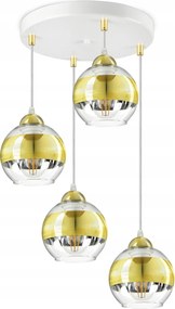 Mennyezeti lámpa Csillár Fehér Arany Glass EZ4 Led