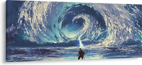 Kép - Illusztráció egy lándzsás fiúról (120x50 cm)