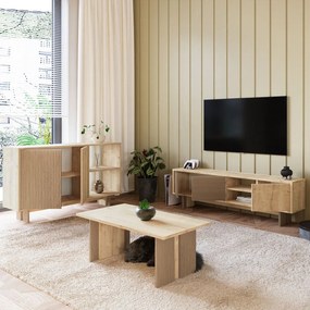 Ravello nappali bútorszett, meleg tölgy-zafír tölgy, 150 cm
