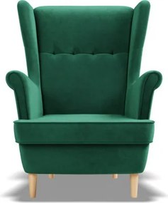 Uszak Mini fotel, bársony, zöld