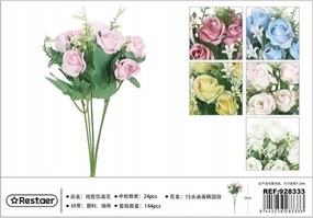 Mesterséges rózsacsokor Gyönyörű dekoráció a vázához