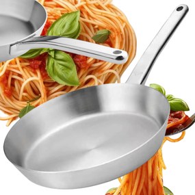 Gerlach Prestige 24CM Acél Konyhai Serpenyő Hagyományos Rozsdamentes Acél