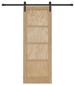 Csúszó Ajtó Természetes és fekete 73.5 x 198.5 cm