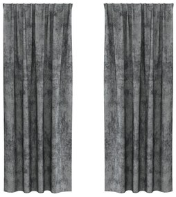 bársony függönyök 2 db pálcás szürke 225x140 cm