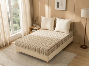 Mikroplüss lepedő PLAID 200x200 cm krémszínű