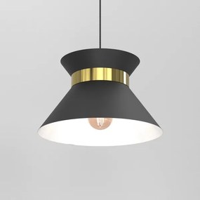 Csillár zsinóron NORGE 1xE27/15W/230V fekete/arany