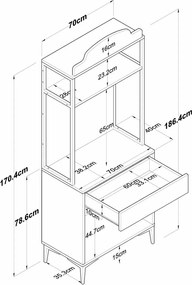 Jehy szekrény Walnut and White