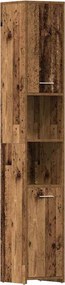 vidaXL antik fa színű szerelt fa fürdőszobaszekrény 30 x 30 x 183,5 cm