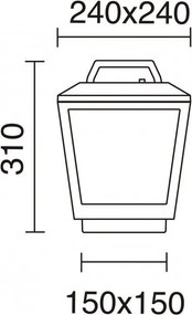 Novolux BLED 911B-L0108L-01 Állólámpa 1x9W/LED 1050LM IP54