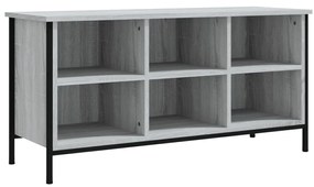 szürke sonoma színű szerelt fa cipőszekrény 100x35x50 cm