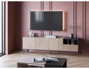 Natúr színű TV-állvány 180x55 cm Cailin – Marckeric