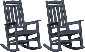 vidaXL Hintaszék 2 pcs Tengerészkék 92 x 70 x 108 cm Polietilén