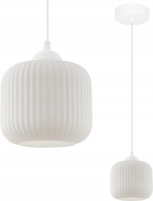 Mennyezeti Lámpa Függeszték Csillár Fehér Üveg Lámpabúra Henger Modern 15CM