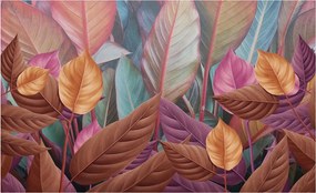 Fotótapéta Flizelin Dekoratív tapéta Színes levelek 416x254 Ragasztó