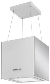 Kronleuchter, mennyezeti páraelszívó, 600 m³/ó, felakasztható, LED, üveg, tükröződő oldalak, fehér