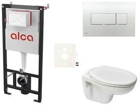 Fali WC szett Alca előtétfalas szereléshez + Ceramia S-Line Pro WC SIKOASP5