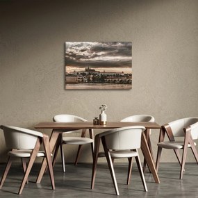 Kép - felhős Prága (70x50 cm)