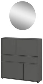 Antracitszürke előszoba bútor Ameca 2.0 – Germania