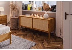 Tölgyfa TV-állvány 142x64 cm Pola - The Beds