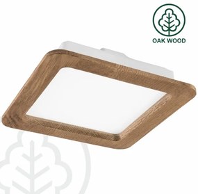 LED Beépíthető lámpa WOODY SPOT LED/17W/230V 3000K dió 18,5x18,5 cm