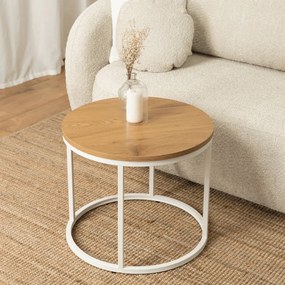 Dohányzóasztal tölgy/fehér asztal ANN