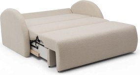 Nubi ágyazható kanapé 3 személyes 140 cm, ágyneműtartós - világos bézs boucle Quelle 03