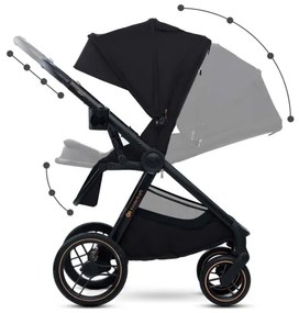 KINDERKRAFT - Kombinált babakocsi 2in1 NEA 2 Midnight fekete