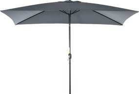 Outsunny Alumínium Napernyő 200x300x253 cm Téglalap Formájú Kertiparaván Kurblival és Eltávolítható UV-ellenes Rúddal Teraszra, Medence Mellé, Kültéri