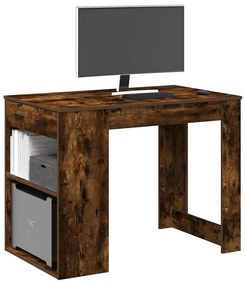 íróasztal fiókkal és polccal füstölt tölgy 102x62x77,5 cm