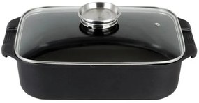 TORO 6,5 l-es fedeles sütőedény 34,5x10x24,5 cm fekete